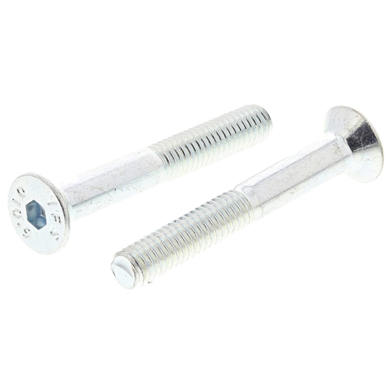 1 Box of 50 - RS PRO M4 x 30mm Hex Socket Countersunk Screw Bright Zinc Plated Steel