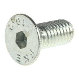 1 Box of 50 - RS PRO M5 x 12mm Hex Socket Countersunk Screw Bright Zinc Plated Steel