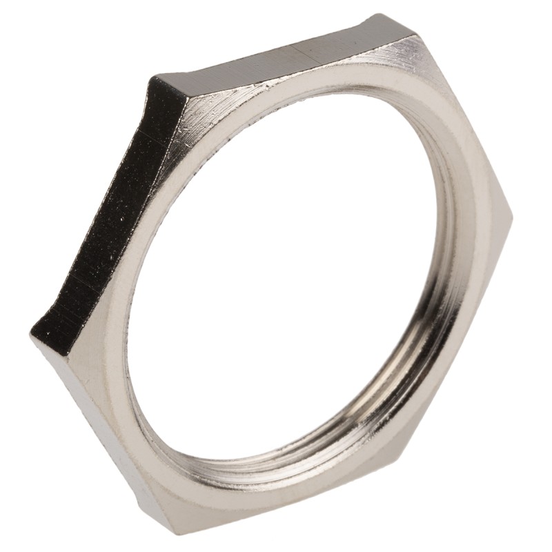 5 pcs - Lapp Silver Flame Retardant, Halogen Free Nickel Plated Brass Cable Gland Locknut, M40 Thread