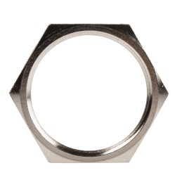 5 pcs - Lapp Silver Flame Retardant, Halogen Free Nickel Plated Brass Cable Gland Locknut, M40 Thread