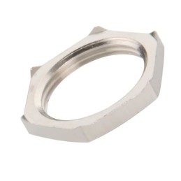 5 pcs - Lapp Silver Flame Retardant, Halogen Free Nickel Plated Brass Cable Gland Locknut, M40 Thread