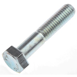 1 Box of 50 - Clear Passivated, Zinc Steel, Hex Bolt, M8 x 40mm