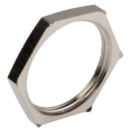 5 pcs - Lapp Silver Flame Retardant Nickel Plated Brass Cable Gland Locknut, M32 Thread