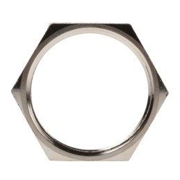 5 pcs - Lapp Silver Flame Retardant Nickel Plated Brass Cable Gland Locknut, M32 Thread