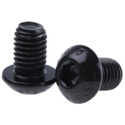 1 Box of 50 - RS PRO Black, Self-Colour Steel Hex Socket Button Screw, ISO 7380, M8 x 12mm