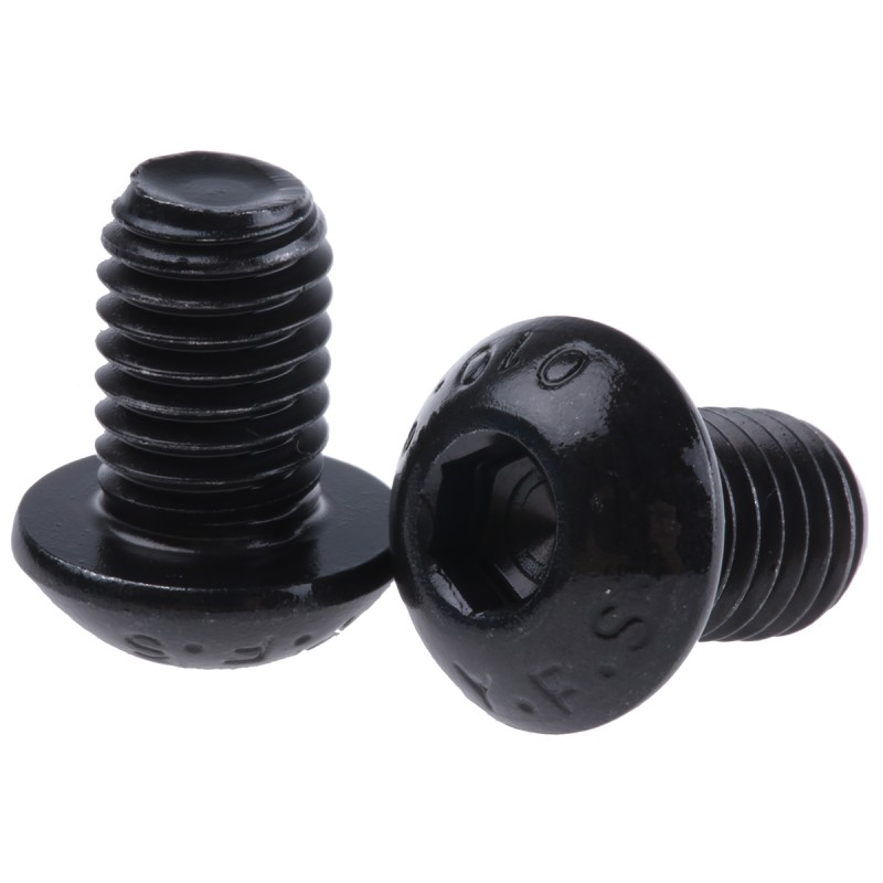 1 Box of 50 - RS PRO Black, Self-Colour Steel Hex Socket Button Screw, ISO 7380, M8 x 12mm