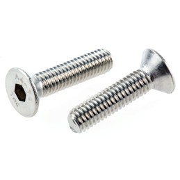 1 Box of 50 - RS PRO Plain Stainless Steel Hex Socket Countersunk Screw, DIN 7991, M6 x 25mm