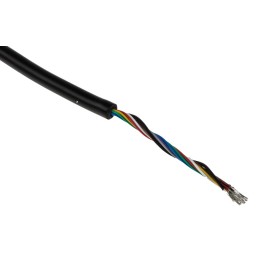 1 pcs - RS PRO Male 9 Pin mini-DIN to Unterminated Black DIN Cable 2m