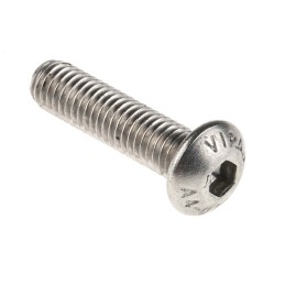 1 Box of 50 - RS PRO Plain Stainless Steel Hex Socket Button Screw, ISO 7380, M5 x 20mm