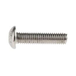 1 Box of 50 - RS PRO Plain Stainless Steel Hex Socket Button Screw, ISO 7380, M5 x 20mm