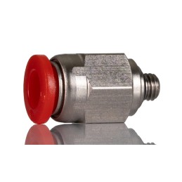 1 Bag of 10 - Norgren Pneufit C Series Straight Threaded Adaptor, M5 Male to Push In 6 mm, Threaded-to-Tube Connection Style, C0