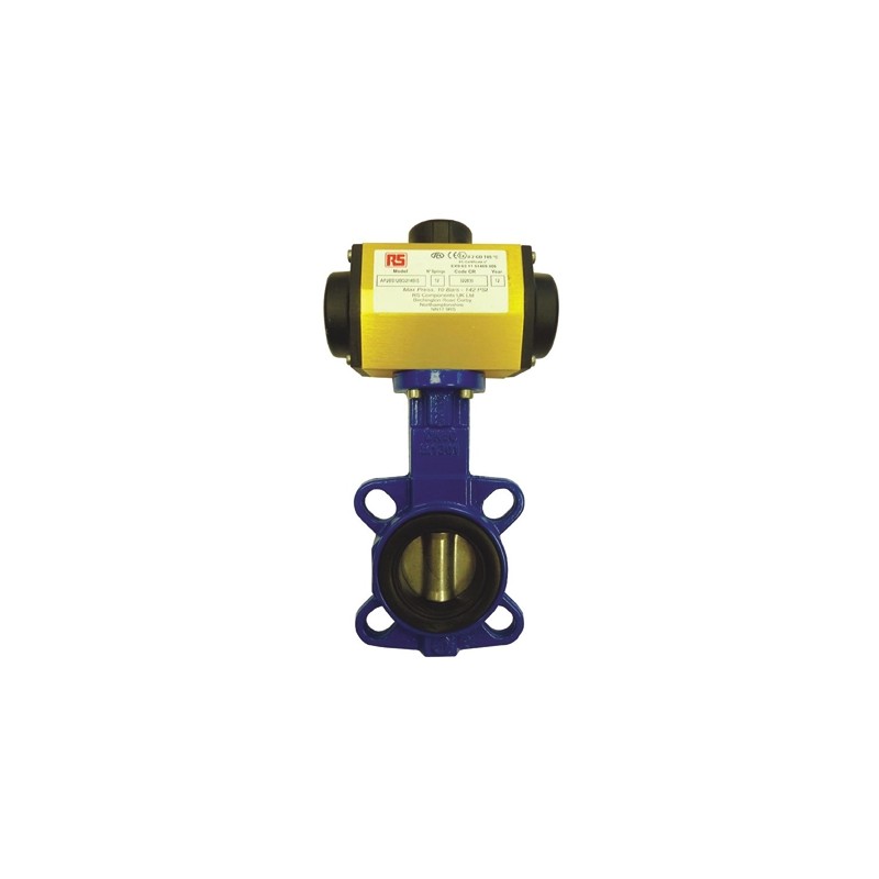 1 pcs - RS PRO Butterfly type Pneumatic Actuated Valve 3in