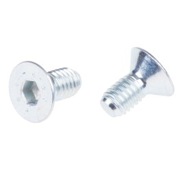 1 Box of 50 - RS PRO M6 x 12mm Hex Socket Countersunk Screw Bright Zinc Plated Steel
