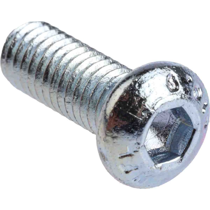 1 Box of 50 - RS PRO Bright Zinc Plated Steel Hex Socket Button Screw, ISO 7380, M6 x 16mm