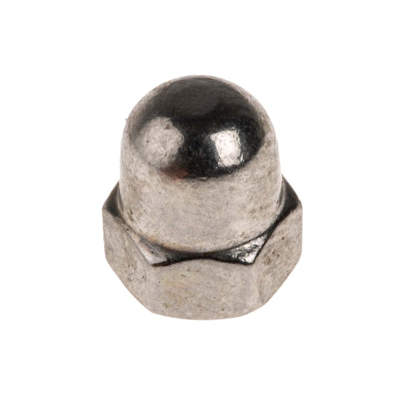 1 Box of 50 - RS PRO, Plain Stainless Steel Dome Nut, M5