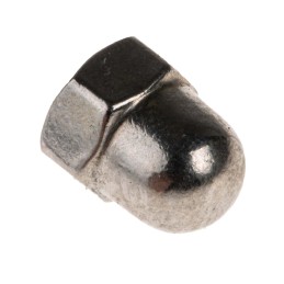 1 Box of 50 - RS PRO, Plain Stainless Steel Dome Nut, M5