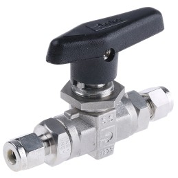 1 pcs - Parker Stainless Steel 2 Way, Ball Valve, 1/4in