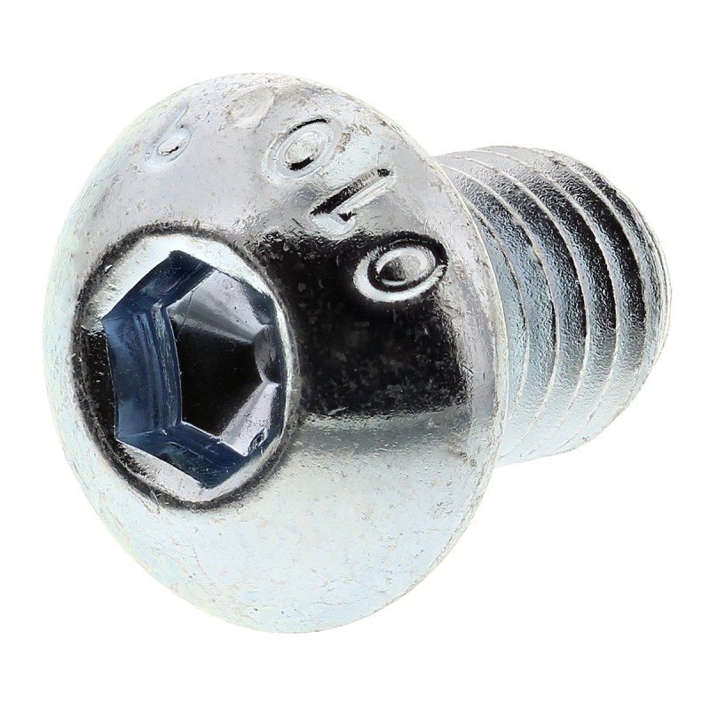 1 Box of 50 - RS PRO Bright Zinc Plated Steel Hex Socket Button Screw, ISO 7380, M8 x 12mm