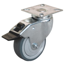 1 pcs - Guitel Hervieu Braked Swivel Castor Wheel, 40kg Capacity, 50mm Wheel