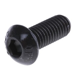 1 Box of 50 - RS PRO Black, Self-Colour Steel Hex Socket Button Screw, ISO 7380, M8 x 20mm