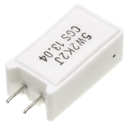 5 pcs - TE Connectivity 2.2kΩ Metal Oxide Resistor 5W ±5% SQMR52K2J