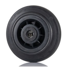 1 pcs - Tente Black Rubber Ageing Resistant Trolley Wheel, 205kg