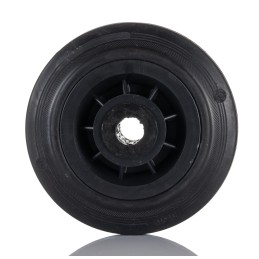 1 pcs - Tente Black Rubber Ageing Resistant Trolley Wheel, 205kg