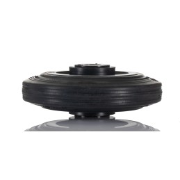1 pcs - Tente Black Rubber Ageing Resistant Trolley Wheel, 205kg
