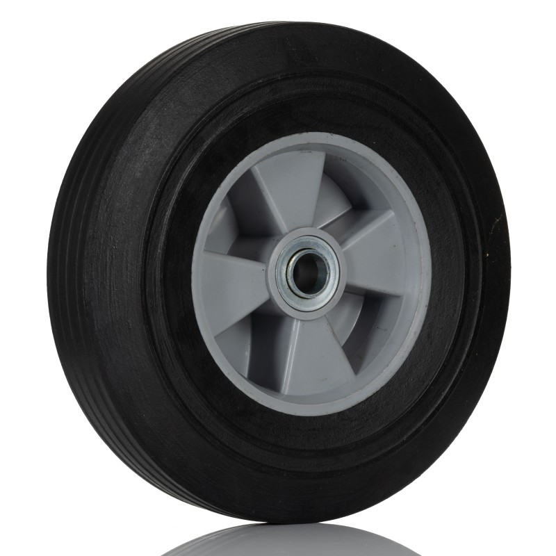 1 pcs - RS PRO Black Rubber Corrosion Resistant Trolley Wheel, 600kg