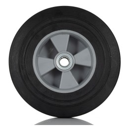 1 pcs - RS PRO Black Rubber Corrosion Resistant Trolley Wheel, 600kg