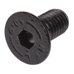 1 Box of 50 - RS PRO M8 x 16mm Hex Socket Countersunk Screw Black, Self-Colour Steel