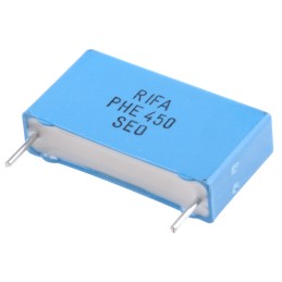 5 pcs - KEMET PHE450 Metallised Polypropylene Film Capacitor, 400 V ac, 630 V dc, ±5%, 100nF, Through Hole
