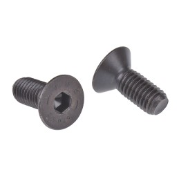 1 Box of 50 - RS PRO M8 x 20mm Hex Socket Countersunk Screw Black, Self-Colour Steel