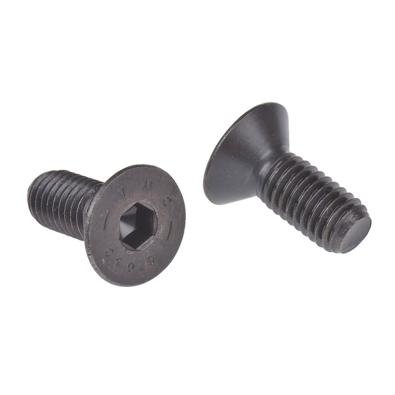 1 Box of 50 - RS PRO M8 x 20mm Hex Socket Countersunk Screw Black, Self-Colour Steel