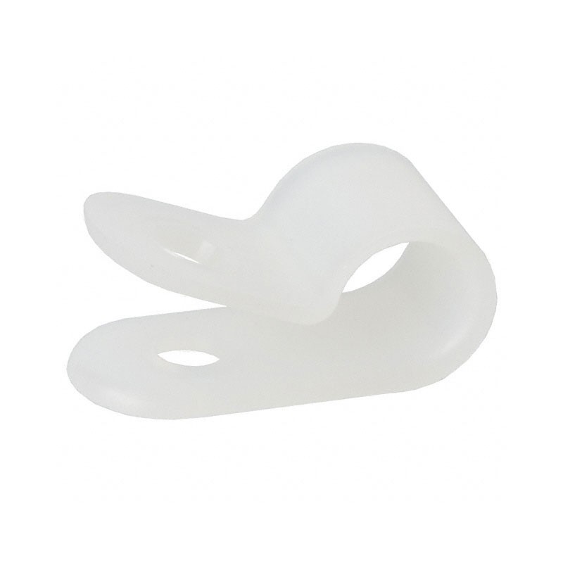 10 pcs : 7624 - CBL CLAMP P-TYPE WHITE FASTENER