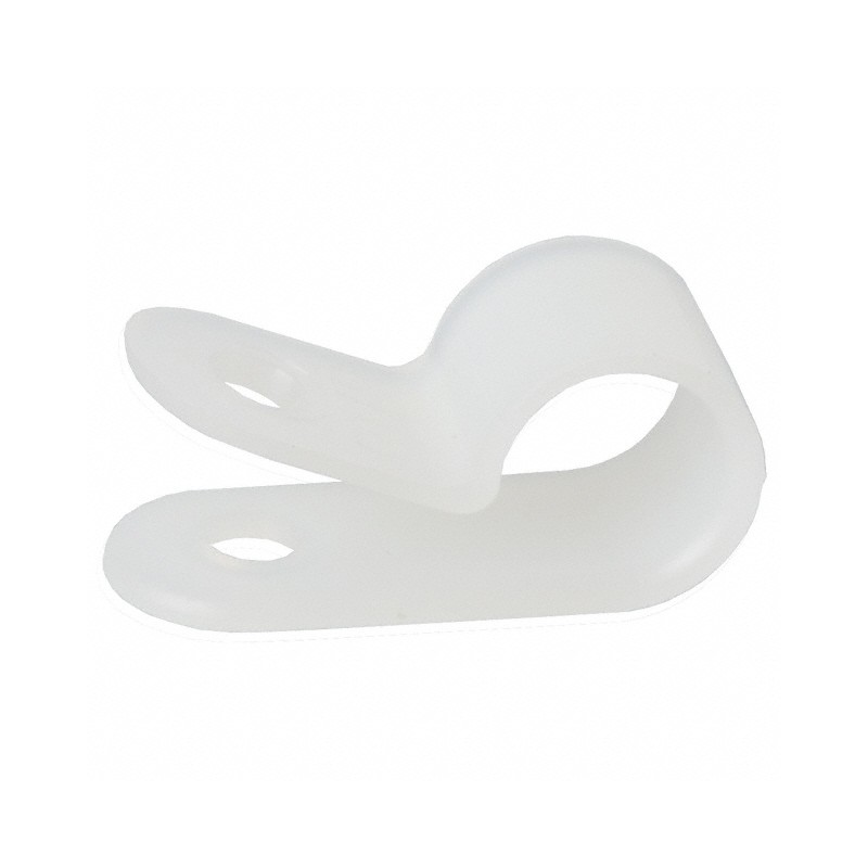 10 pcs : 7626 - CBL CLAMP P-TYPE WHITE FASTENER