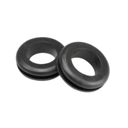 10 pcs : GRO031121A - GROMMET 0.125' PVC BLACK