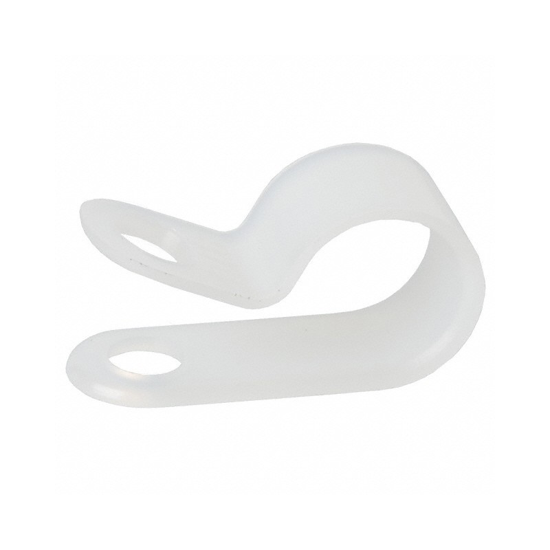 10 pcs : 7629 - CBL CLAMP P-TYPE WHITE FASTENER