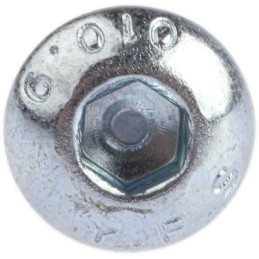 1 Box of 50 - RS PRO Bright Zinc Plated Steel Hex Socket Button Screw, ISO 7380, M6 x 12mm