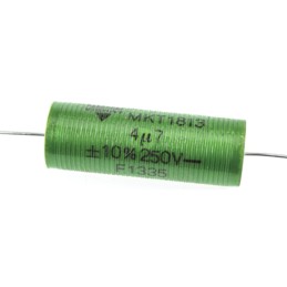 5 pcs - Vishay MKT 1813 Metallised Polyester Film Capacitor, 160 V ac, 250 V dc, ±10%, 4.7μF, Through Hole