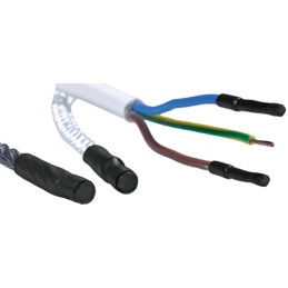 1 Bag of 50 - HellermannTyton Adhesive Lined End Cap, Black 9mm Sleeve Dia. x 27mm Length 3:1 Ratio, PEC Series