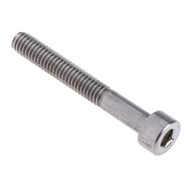 1 Box of 50 - RS PRO M4 x 30mm Hex Socket Cap Screw Plain Stainless Steel