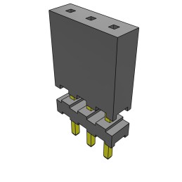 10 pcs : ESQT-103-03-L-S-355 - CONN SOCKET 3POS 0.079 GOLD PCB