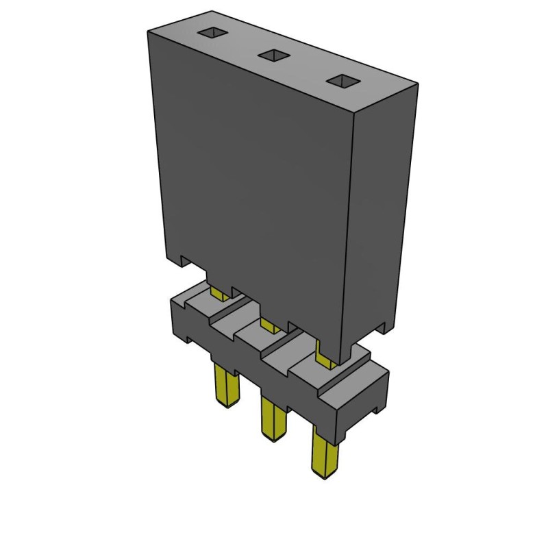 10 pcs : ESQT-103-03-L-S-355 - CONN SOCKET 3POS 0.079 GOLD PCB