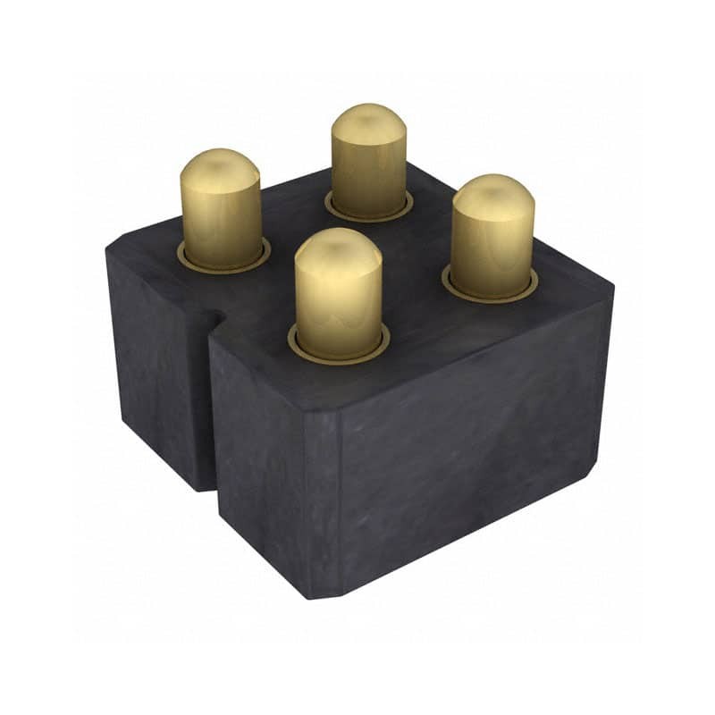 10 pcs : 813-SS-004-30-675101-CLIP - CONN SPRING PISTON 4POS SMD, HIG