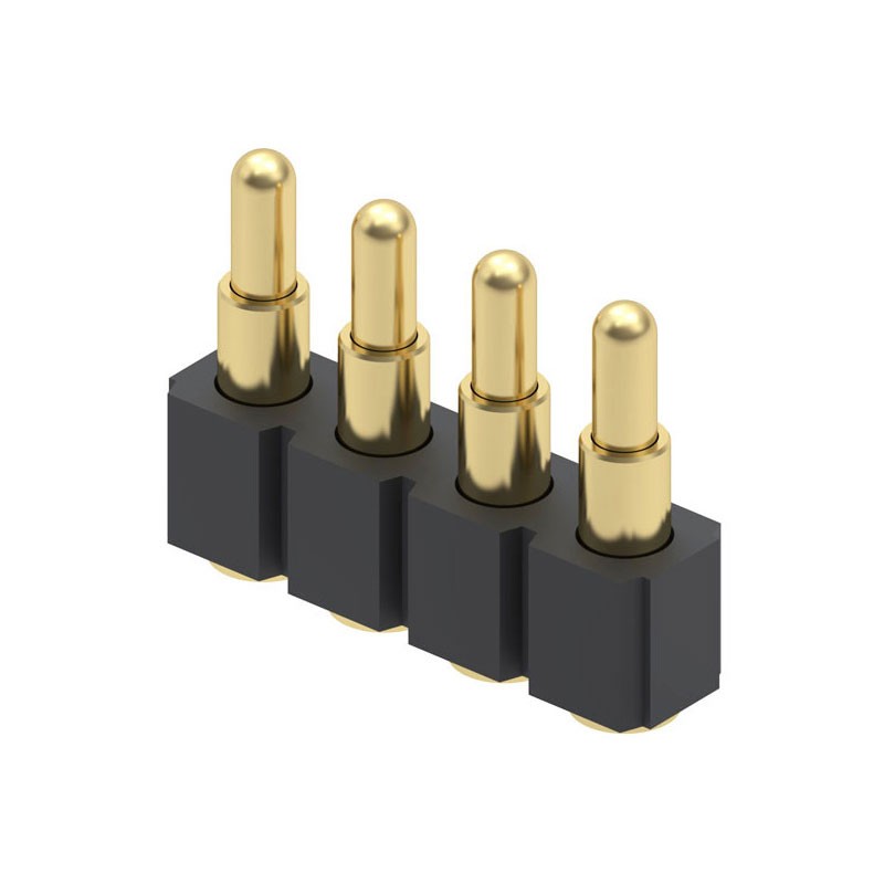 10 pcs : 812-22-004-30-002101 - CONN SPRING PISTON 4POS SMD