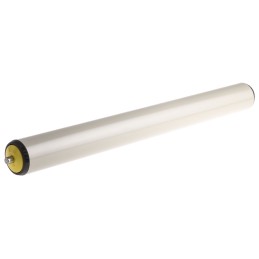 1 pcs - Interroll PVC Round Conveyor Roller Spring Loaded 50mm Dia. x 500mm L, Steel, 10mm Spindle, 530mm Overall Length