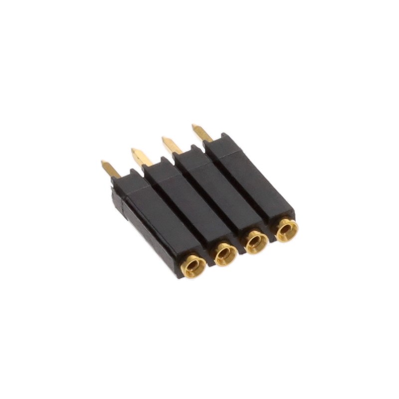 10 pcs : ESS-104-G-04 - CONN SOCKET 4POS 0.1 GOLD PCB