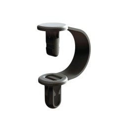 10 pcs : CH-2-10BK - CBL CLIP BENDABLE BLACK PUSH IN