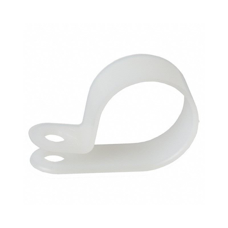 10 pcs : 7637 - CBL CLAMP P-TYPE WHITE FASTENER